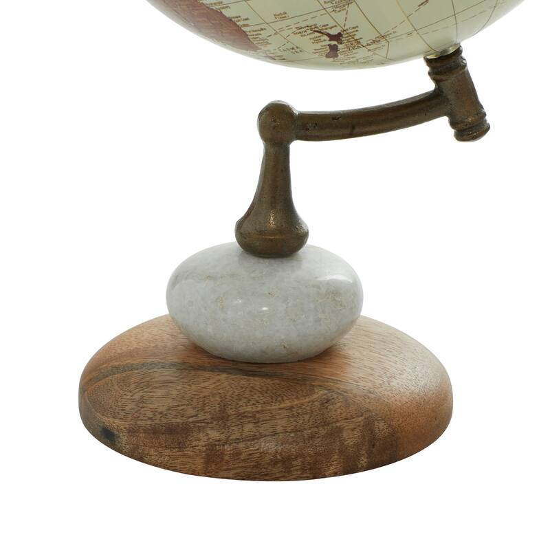 Cream Mango Wood Globe
