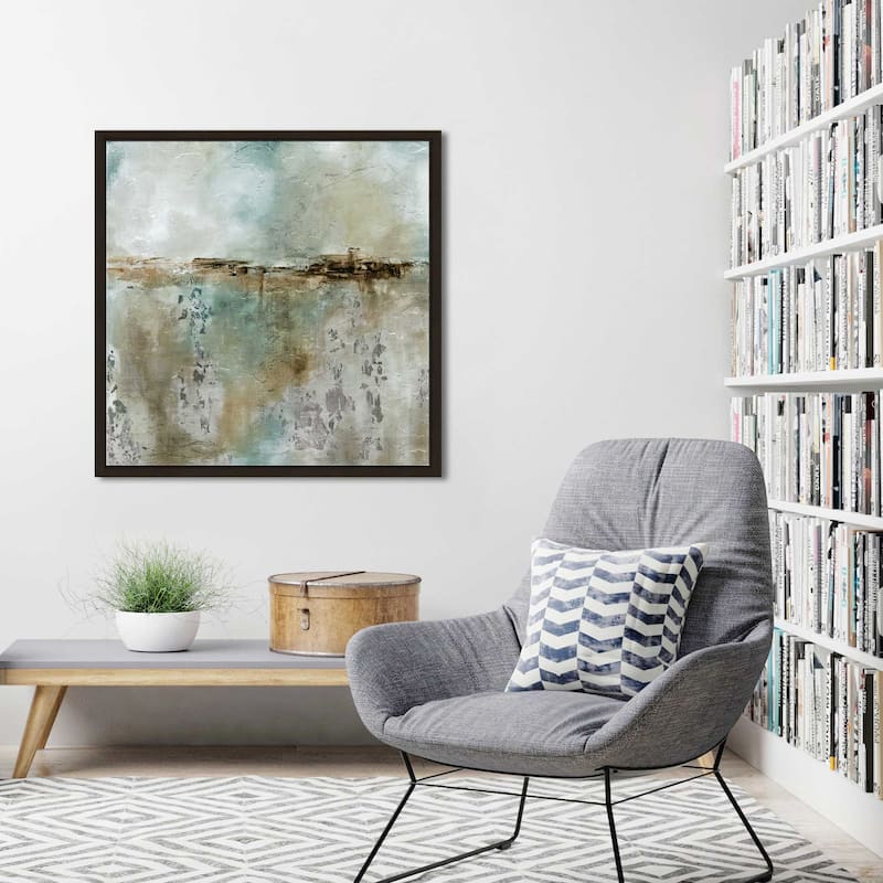 "Misty Dawn In Blue" by Carol Robinson Print on Floating Canvas