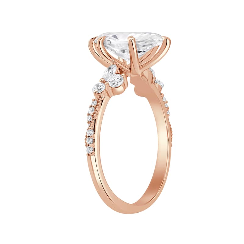 Auriya 14k Gold 5 2/5ctw Nature's Inspired Marquise Diamond Engagement Ring (F-G VS)