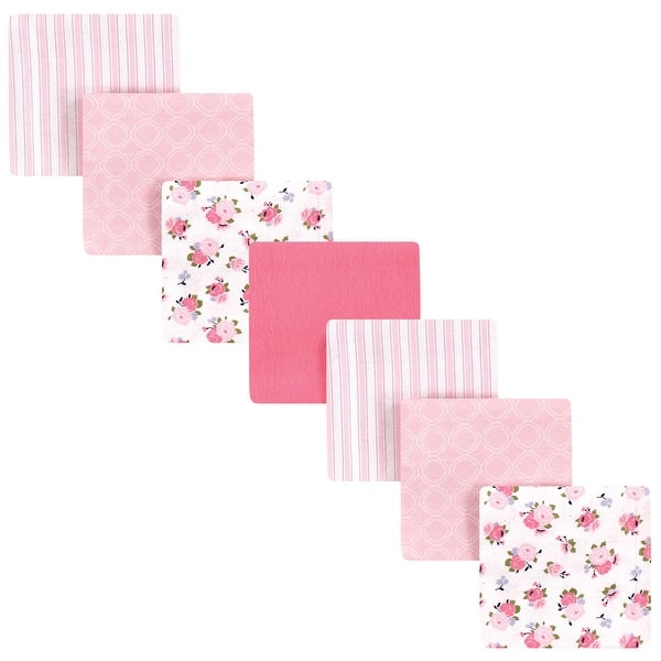 slide 1 of 1, Luvable Friends Baby Girl Cotton Flannel Receiving Blankets, Garden 7-Pack, One Size - Garden 7-Pack - One Size Garden 7-Pack - One Size