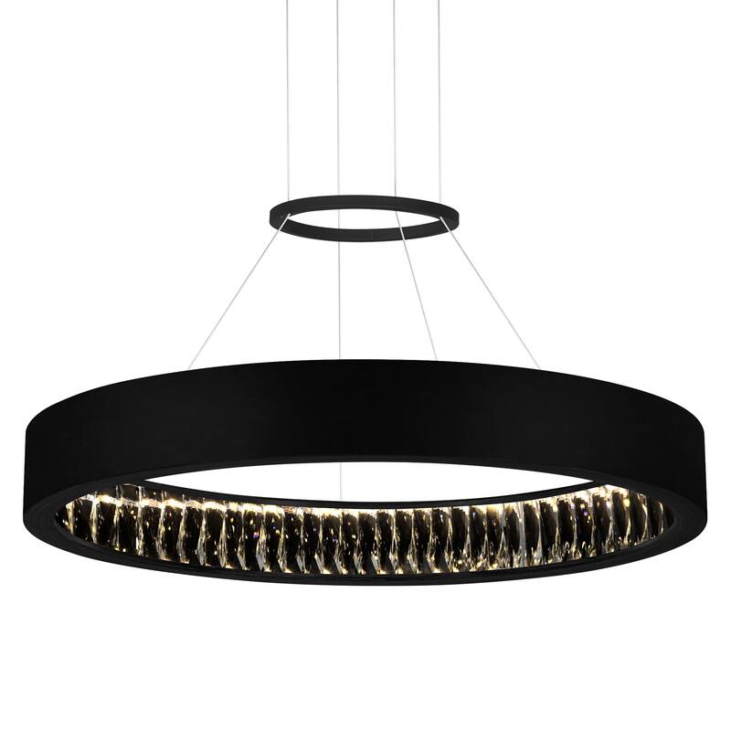 Rosalina Integrated LED 26in Matte Black Chandelier - Matte Black