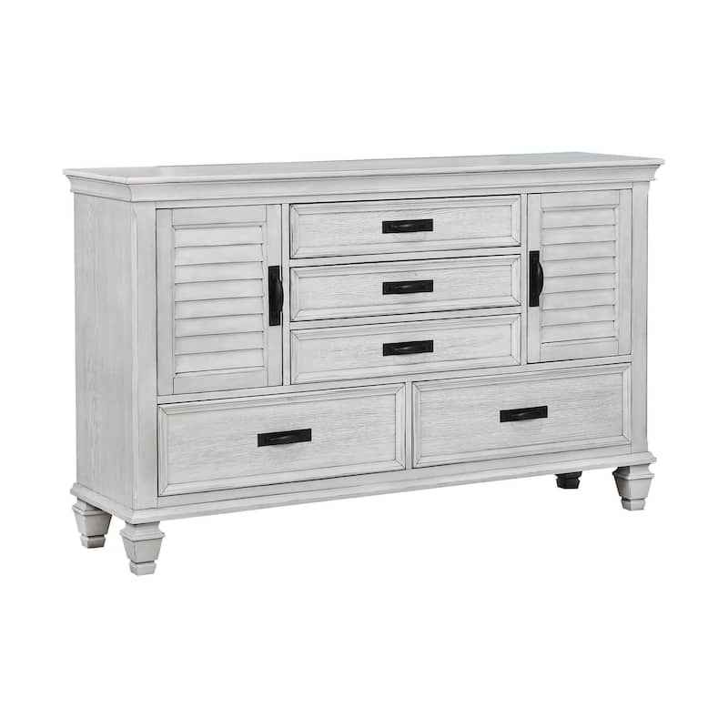 Capistrano Antique White 3-piece Bedroom Set with Dresser