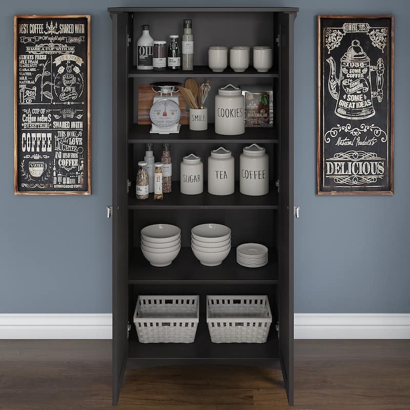 Bush Furniture Salinas Kitchen Pantry Cabinet with Doors