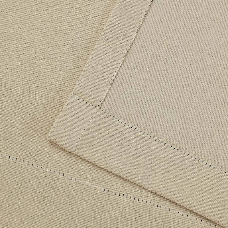 Superior Solid Machine Washable Room Darkening Grommet Curtains, Set of 2