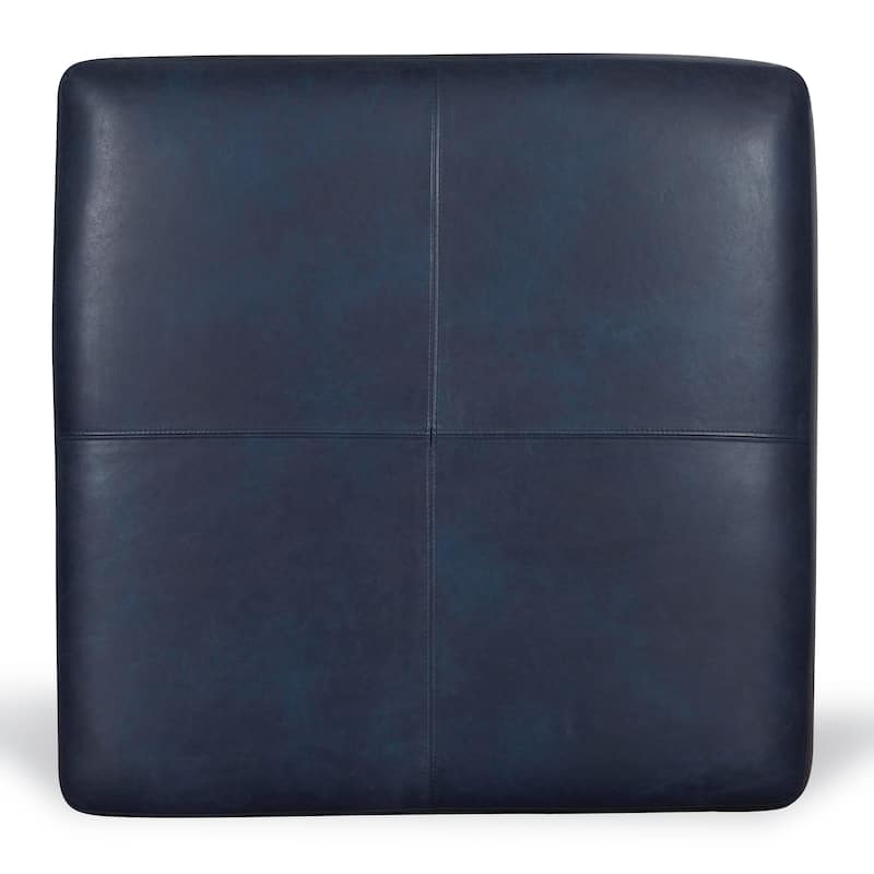Poly & Bark Sequoia Ottoman - Full Grain Genuine Italian Leather