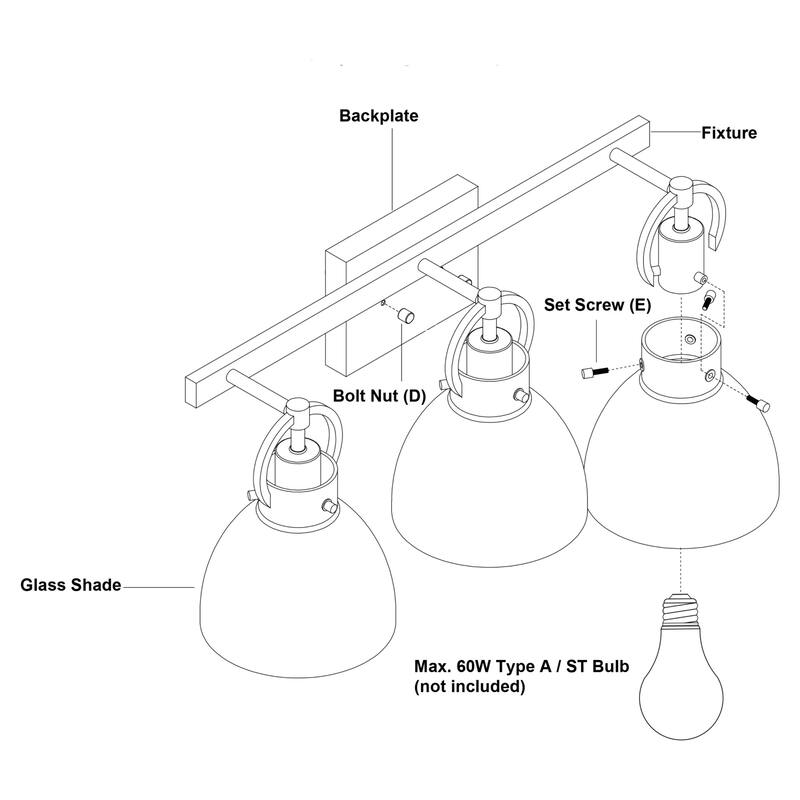 Vaxcel Lighting W0418 Ogden 3 Light 26" Wide Vanity Light with Clear