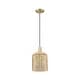 preview thumbnail 69 of 81, Innovations Lighting Endless Possibilities Arcadia - Bridal Veil - 1 Light 8" Cord Hung Mini Pendant Antique Brass/Mercury