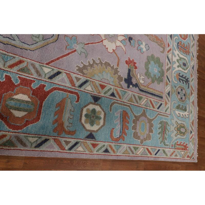 Floral Oushak Oriental Large Area Rug Handmade Wool Carpet - 10'2" x 13'8"