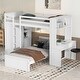 preview thumbnail 3 of 54, Versatility Twin Size Loft Bed with a Wooden Kids Bed Stand-alone Bed, Shelves,Desk and Wardrobe