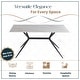 preview thumbnail 18 of 131, Elega Modern Sintered Stone Dining Table Modern Trestle Base Powder-Coated Steel Frame Kitchen Table - 47"-71"