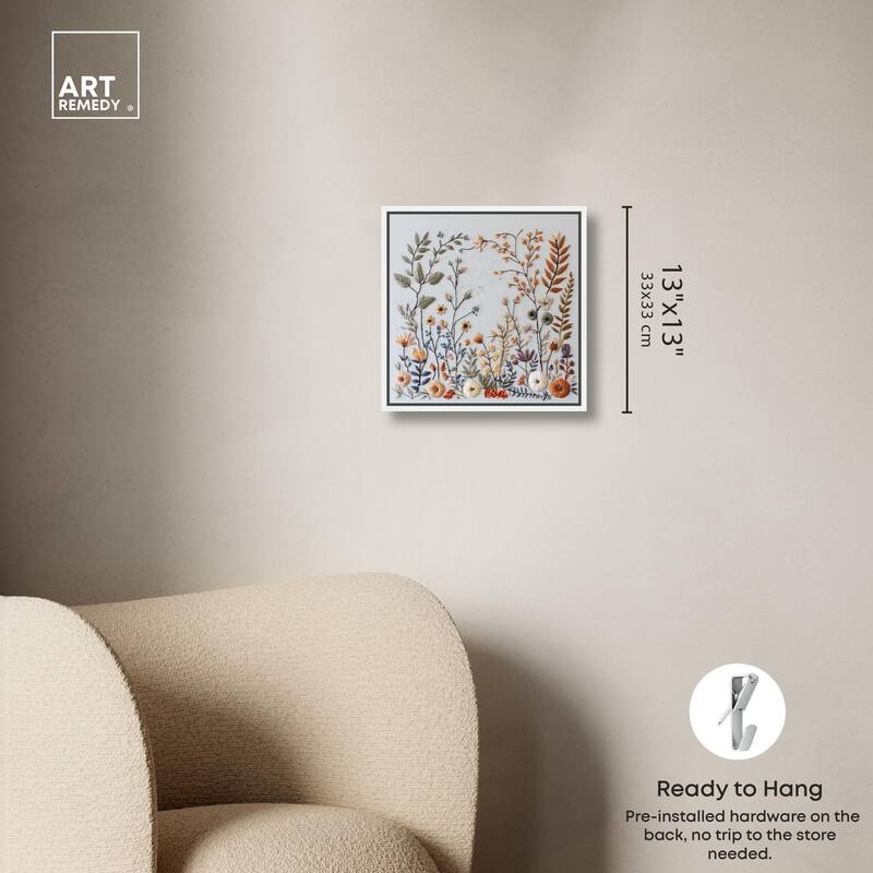 Threaded Thicket Canvas Floral by Art Remedy