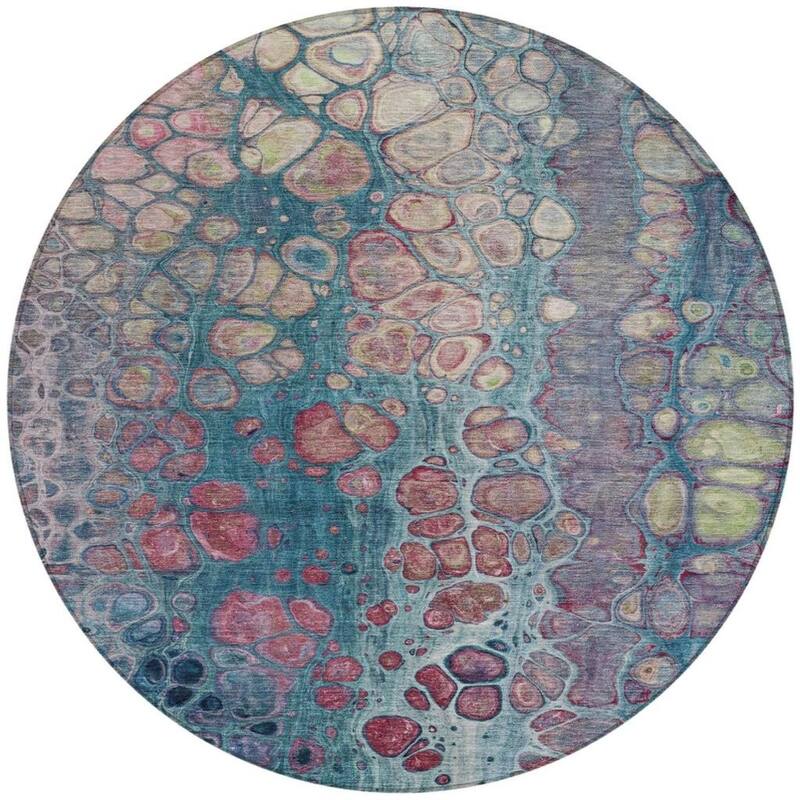 HomeRoots Abstract Transitional Rectangle Outdoor Rug