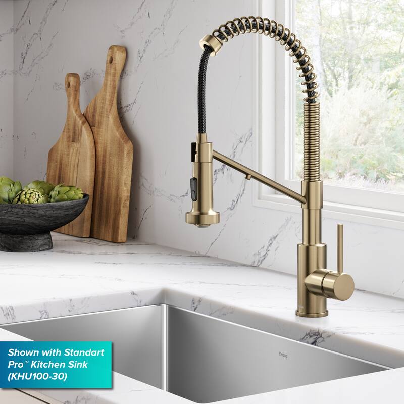 Kraus Bolden 2-Function 1-Handle Commercial Pulldown Kitchen Faucet