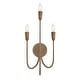 preview thumbnail 4 of 3, 10.25" W x 21" H 3-Light Candle Sconce in Mystic Bronze - 10.25"W x 21"H x 7"E