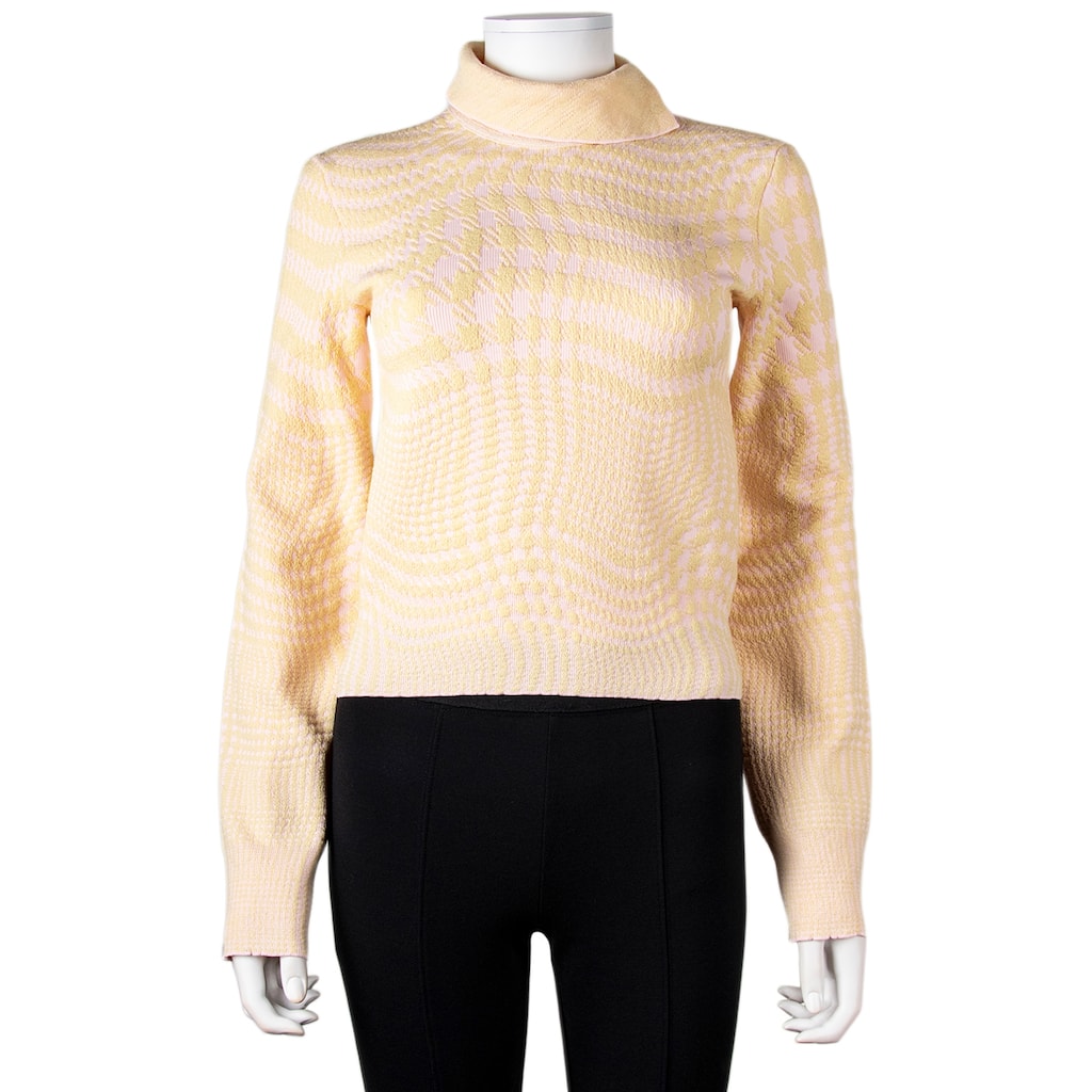 Burberry Warped Houndstooth Jacquard Houndstooth Sweater