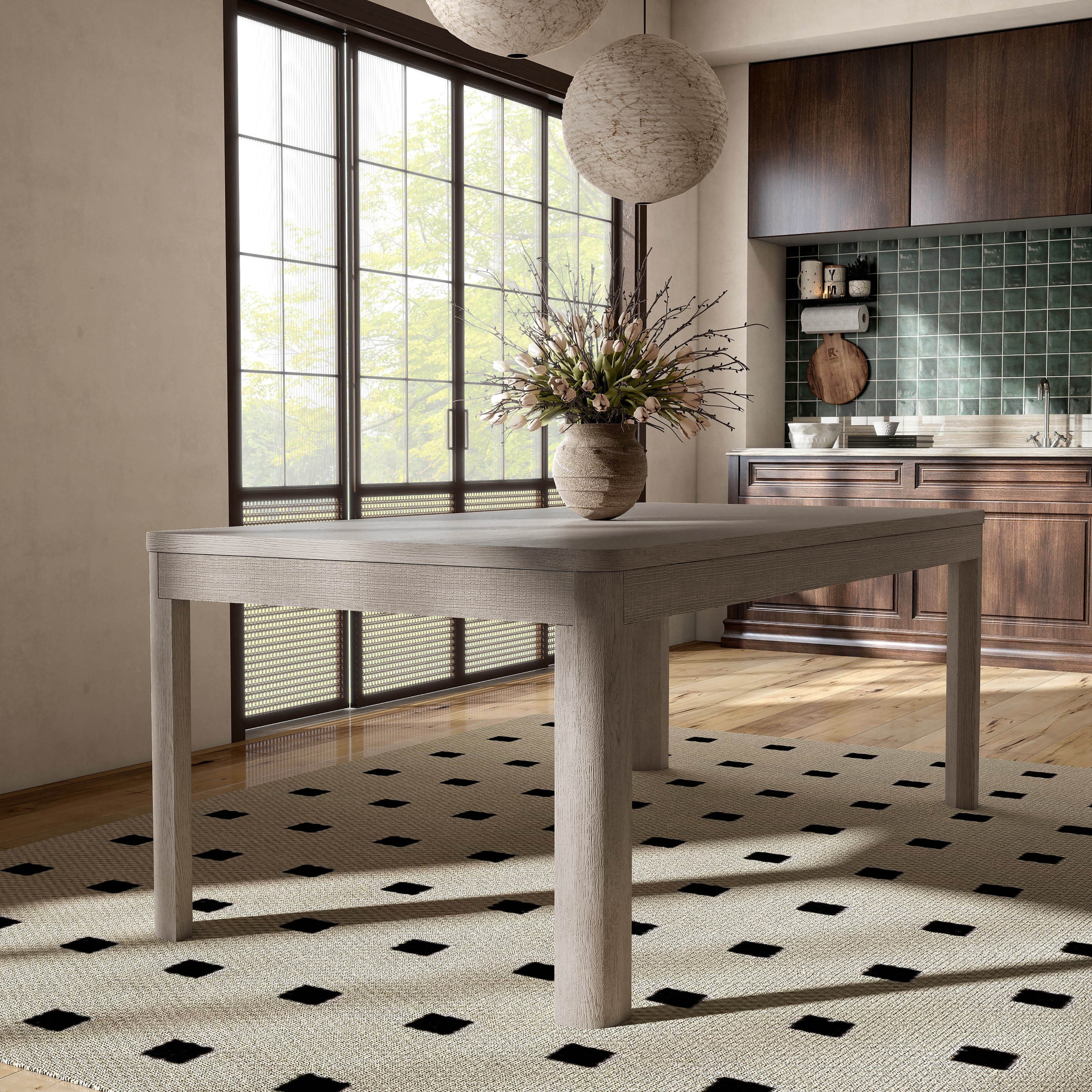 Furniture of America Billet Modern Natural Oak 78-inch Wood Dining Table
