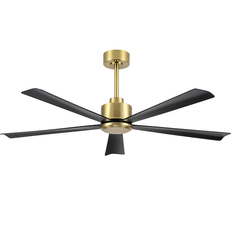 52-Inch Black/White Ceiling Fan with Remote Without Light(5-Blade)