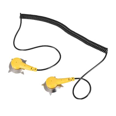 Anti-Static ESD Grounding Cable Coiled Cord, with Double Suction Cups - Double Suction Cups(1pcs)