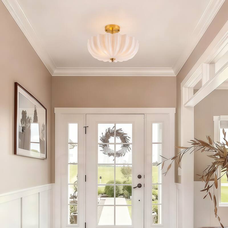 Starsky 3-Light 15.74in.W Opal Glass Flush Mount