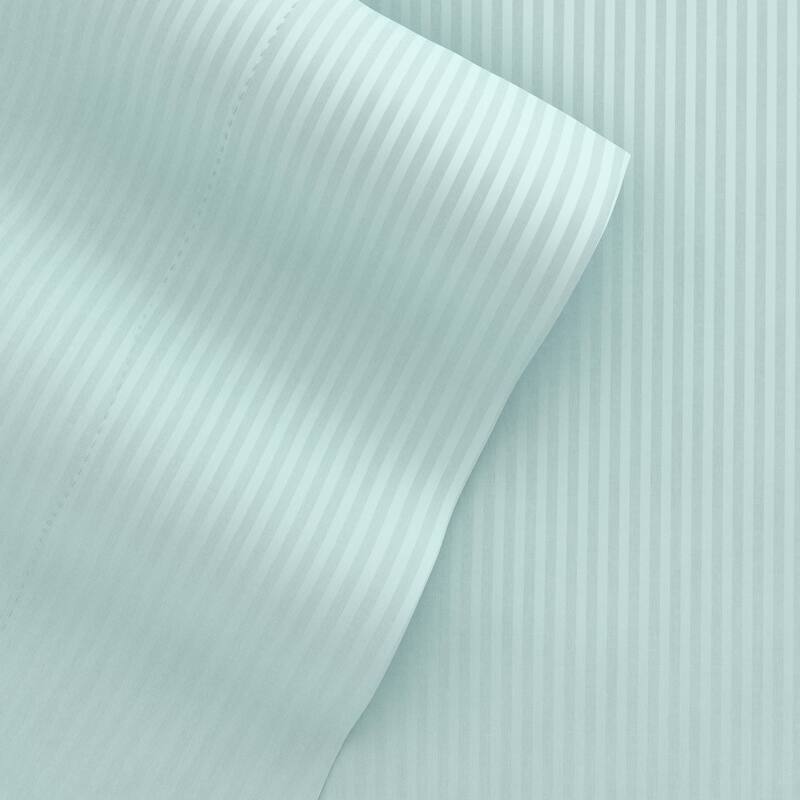 Becky Cameron Luxury Ultra Soft Striped Microfiber Bed Sheet Set - California King - Aqua