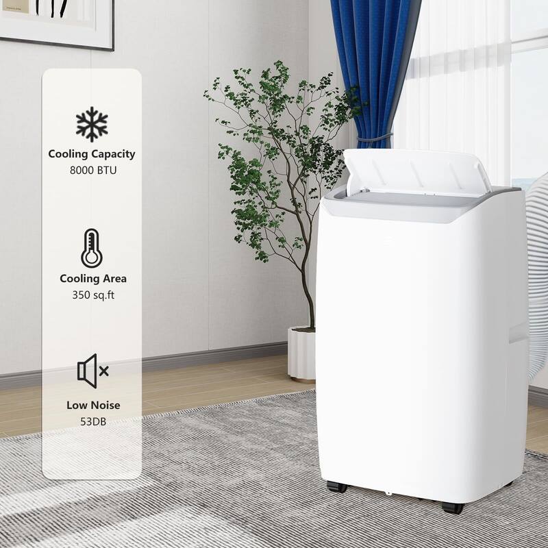Portable Air Conditioner - Cools Rooms up to 550 Sq.ft, Quiet Operation, Air Conditioner whit LED Display, Remote Control