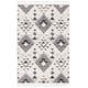 preview thumbnail 44 of 50, SAFAVIEH Moroccan Tassel Shag Kobi 2-inch Thick Rug 2'3" x 4' - Ivory/Grey