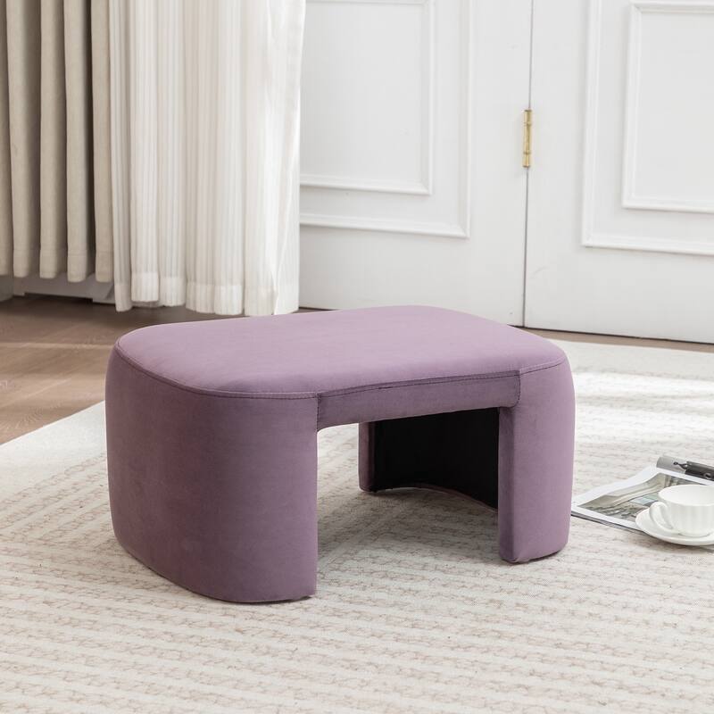 SEYNAR Modern Velvet Rectangle Accent Ottoman