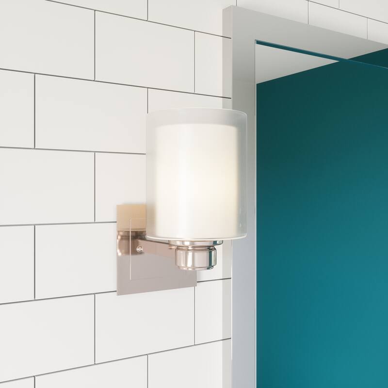 Oslo Traditional 1-Light Indoor Dimmable Wall Light - Satin Nickel