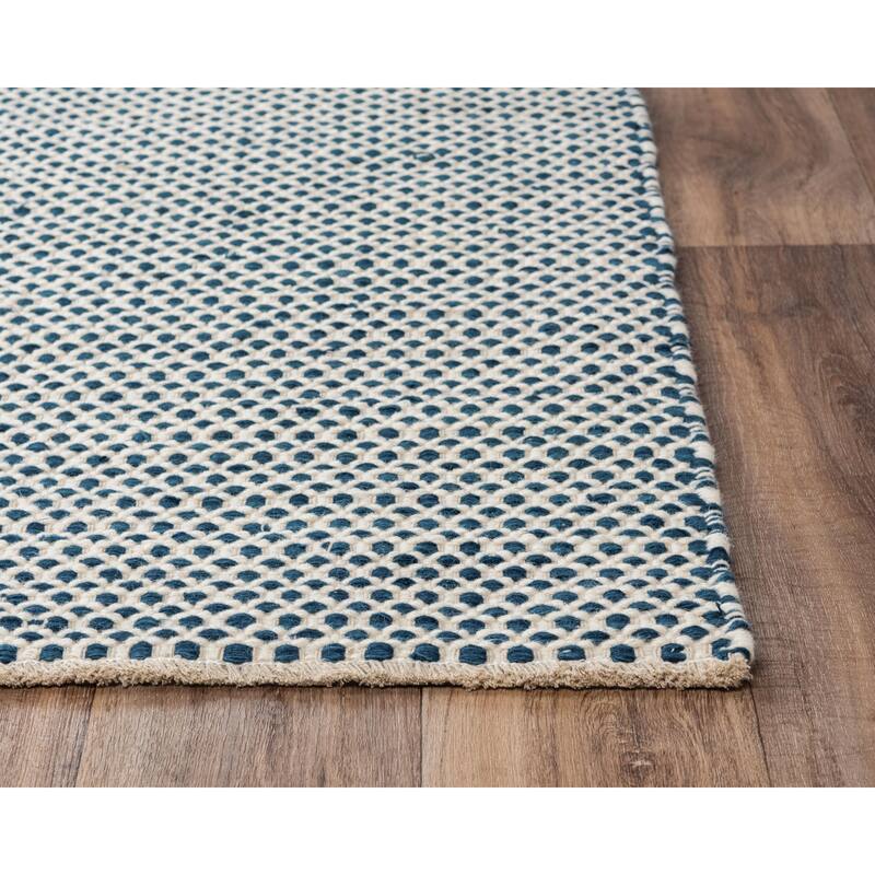Alora Decor Monarch Basketweave Hand-woven Wool Area Rug.