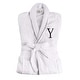 preview thumbnail 56 of 63, Superior 100% Cotton Embroidered Adult Unisex Luxury Bathrobe Large-Extra Large - Letter Y