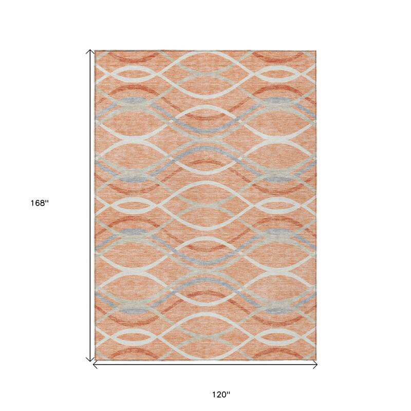 HomeRoots Abstract Transitional Rectangle Outdoor Rug