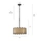 preview thumbnail 7 of 30, Tifany Modern Gold 4-Light Drum Chandelier Colored Glass Lights for Kitchen Island Bedroom