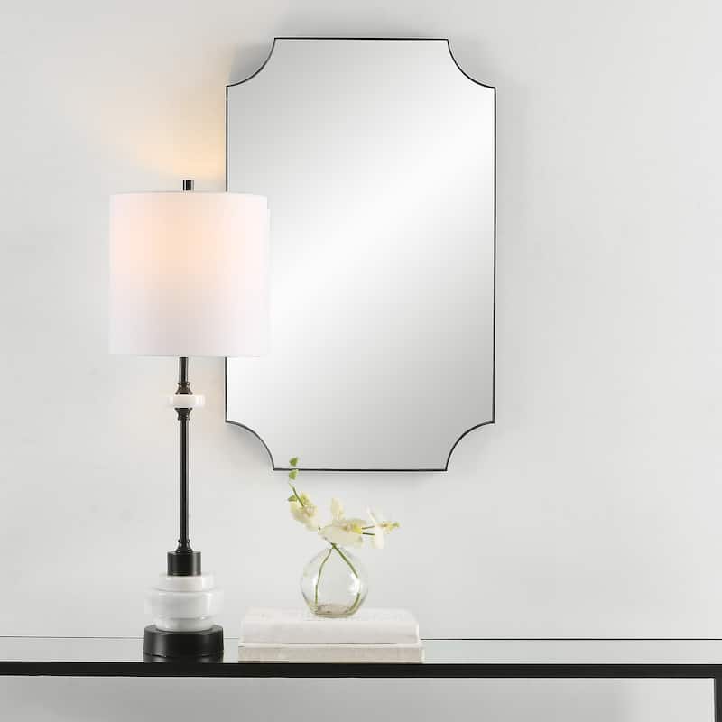 Satin Black Wall Mirror - 20"W x 32"H x 1"D