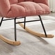 preview thumbnail 4 of 51, Teddy Fabric Tufted Glider Rocking Chair with Metal Frame