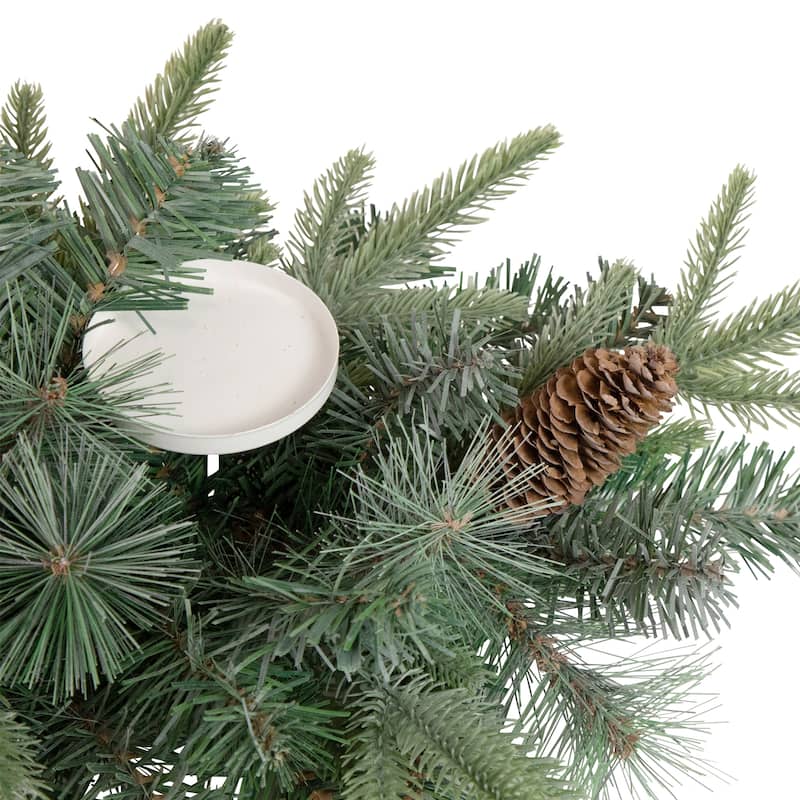32" Artificial Mixed Pine Pine Cones Candle Holder Centerpiece