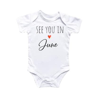June Baby Announcement - Baby Boy Girl Clothes Infant Bodysuit Funny Cute Newborn