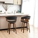 preview thumbnail 38 of 167, Glitzhome Set of 2 or 4 Modern Counter & Bar Height Wooden Swivel Bar Stools Set of 2 - Black Woven - Counter Height