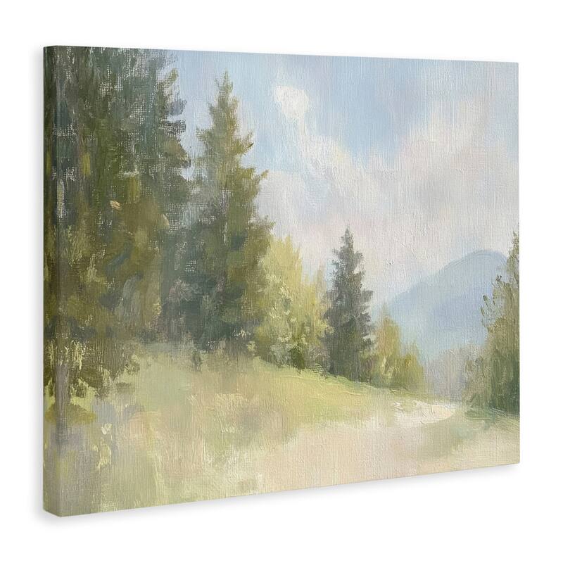 Stupell Meadow Of Green Landscape Canvas Wall Art Design By Petal Prints Design