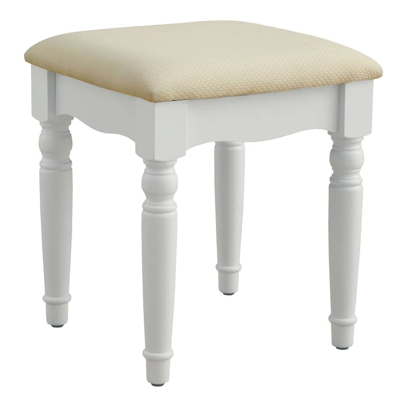 Boke Transitional Solid Wood 3-Piece Makeup Vanity Set with 3-side Mirror by Furniture of America