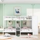 preview thumbnail 21 of 28, Minimalist Design Full-Over-Twin-Twin Bunk Bed with 3 drawers,Shelves, Wardrobe and Mirror,Store Books,Display Decorations White