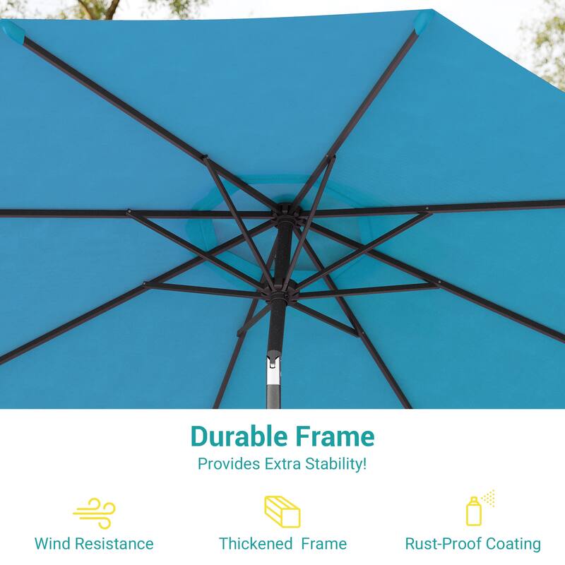 Bonosuki 9ft Patio Umbrella Market Table Umbrella with Tilt and Crank