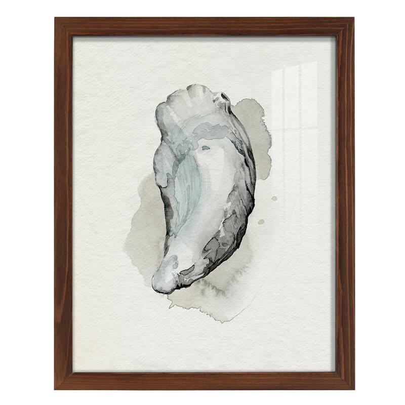 Oysters on the Bay II -Framed Print w/glass-Cherry Red