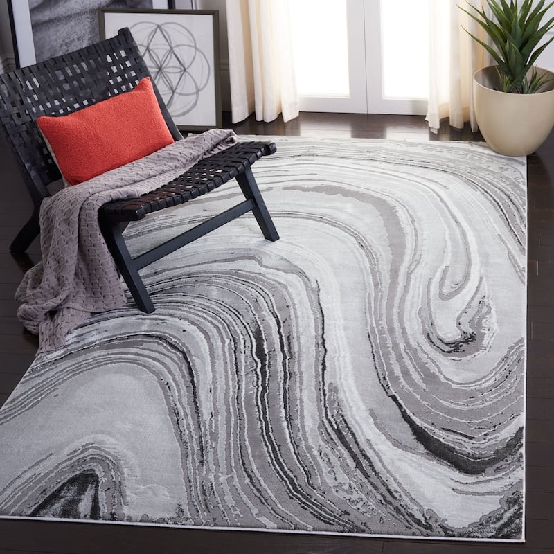SAFAVIEH Craft Desdemona Modern Abstract Rug - Light Grey/Grey - 8' x 10'