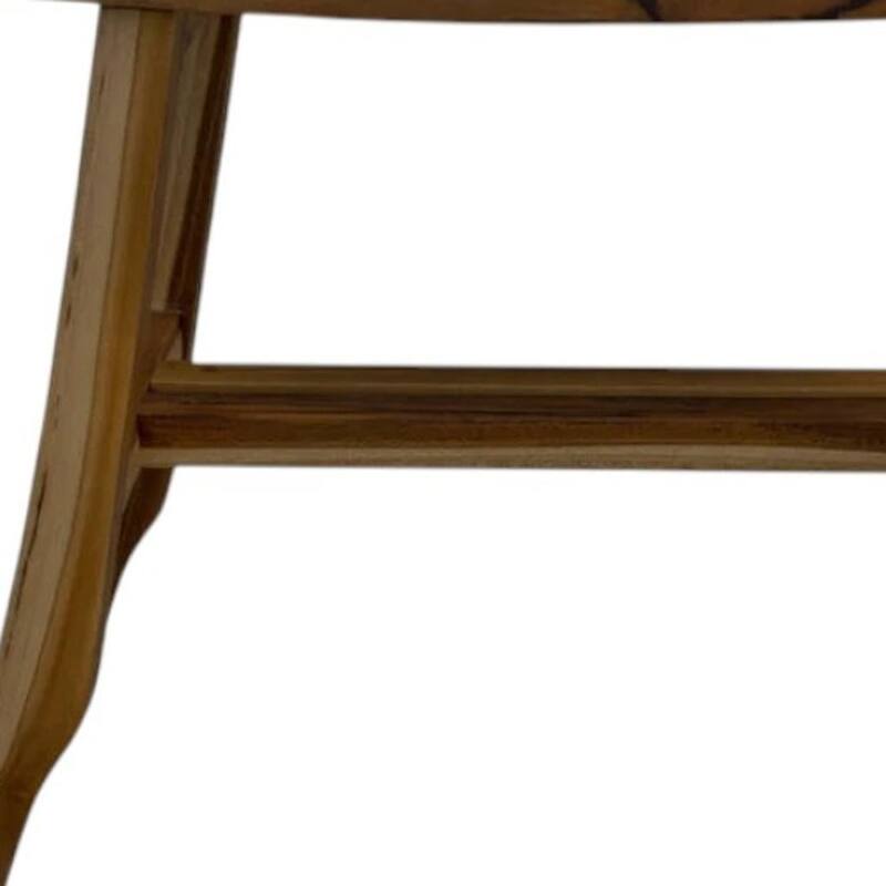 HomeRoots 24" Brown Teak Rectangular Shower Bench