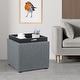 preview thumbnail 19 of 25, Adeco Storage Ottoman With Tray