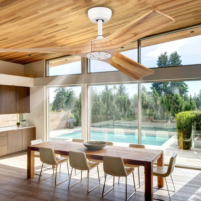 Oaks Aura 52-inch Modern Farmhouse Ceiling Fan Without Light, 6-Speed Reversible Ceiling Fans With Remote Control