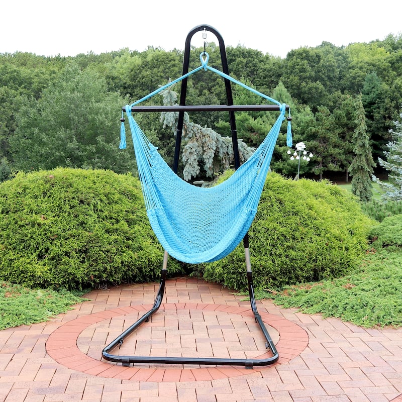 Sunnydaze Caribbean Extra Large Hammock Chair & Adjustable Stand
