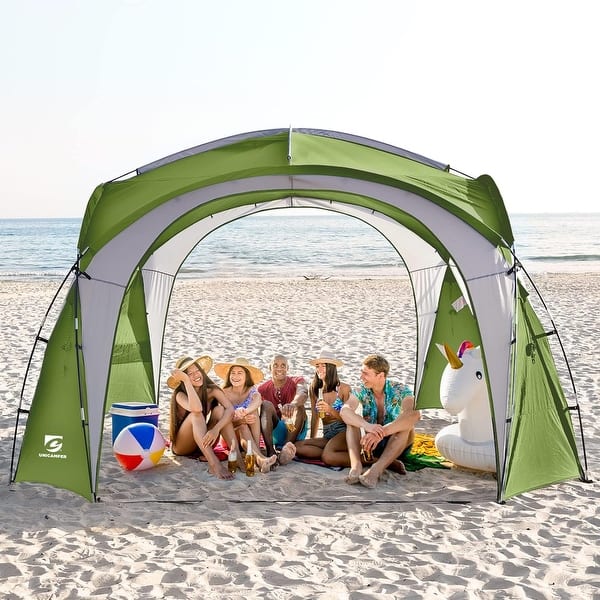 Beach Tent 12undefined12ft Large UPF50+ Pop Up Canopy with 2-Pcs  display picture 1