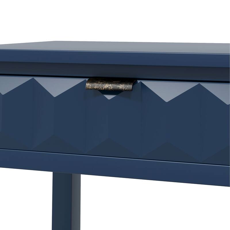 Modern 60" Console Table with 3 Drawers Honeycomb Design for Study Entryway Hallway