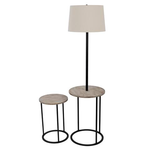 Stratton Floor Lamp and Accent Table Combo Set